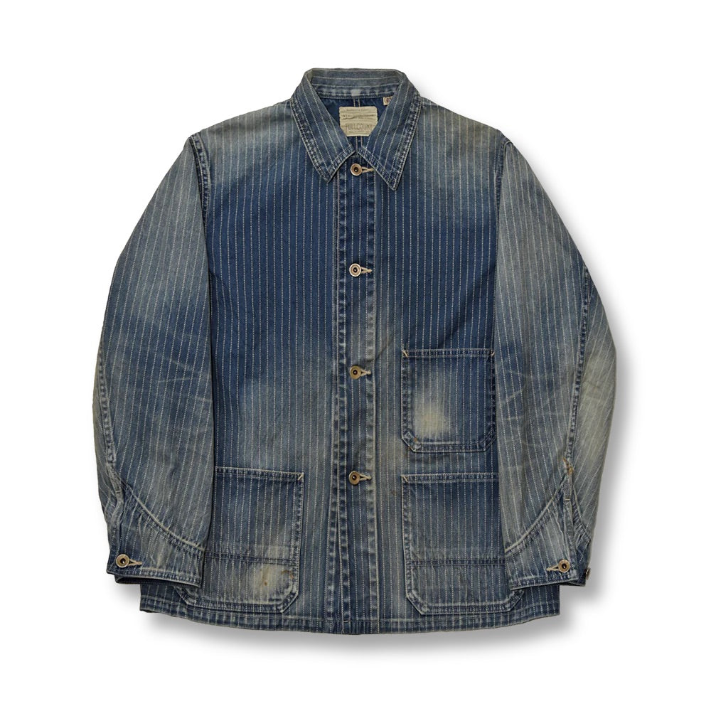 Full Count Indigo Wabash Stripe Chore Jacket 2033HW