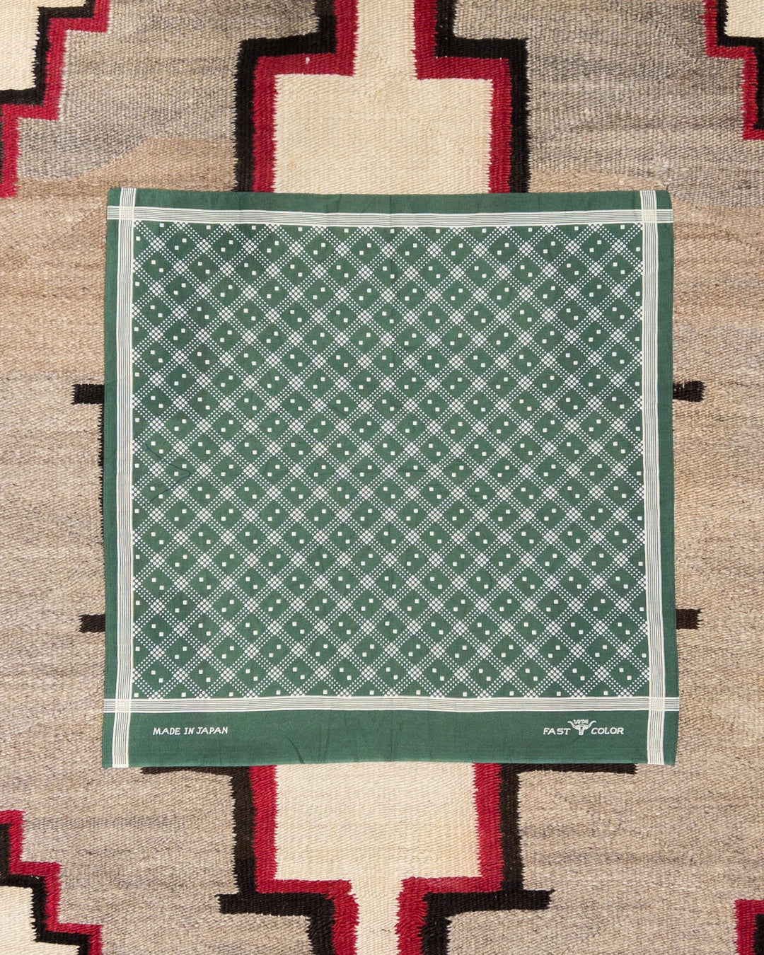 Wythe Shaker Dot Bandana - Evergreen