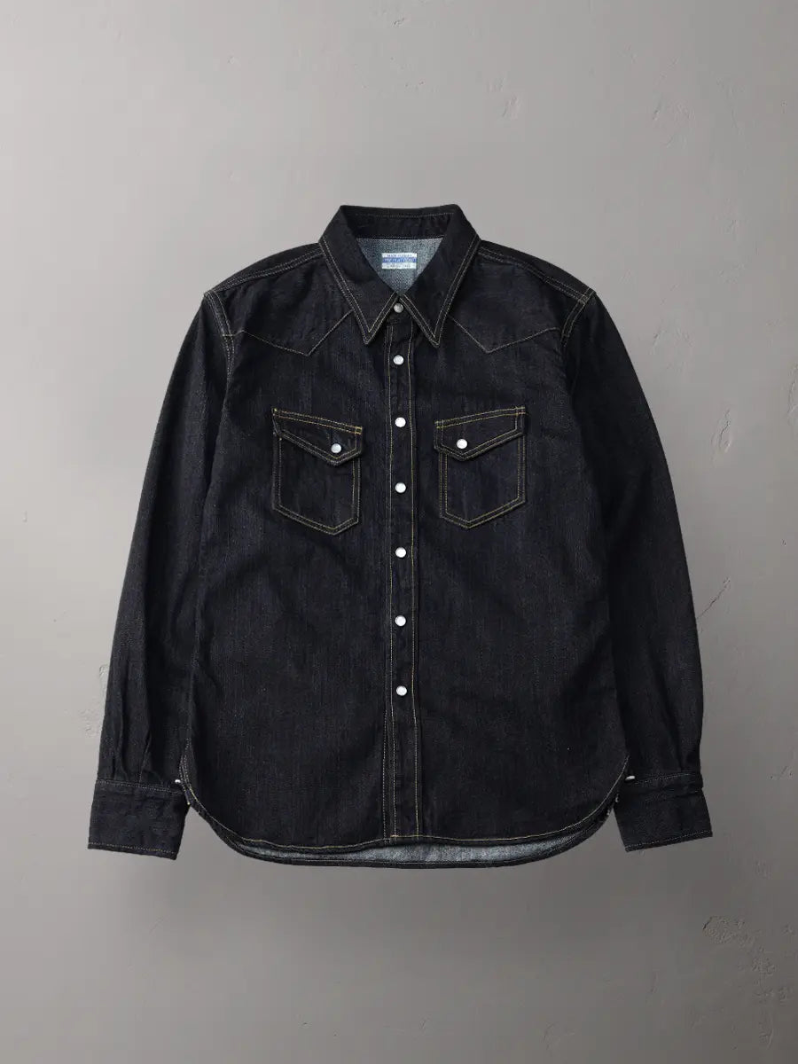 The Flat Head Denim Western Shirt FNSDW001L privateandco