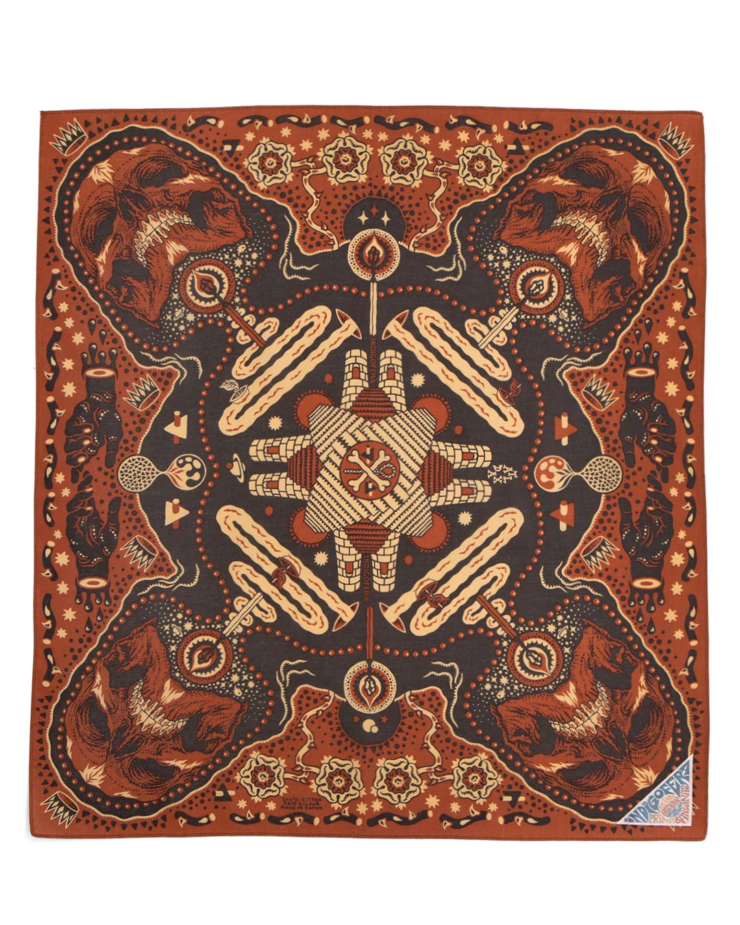 Indigofera - Tarot XIII Bandana Red/Brown COMING SOON*