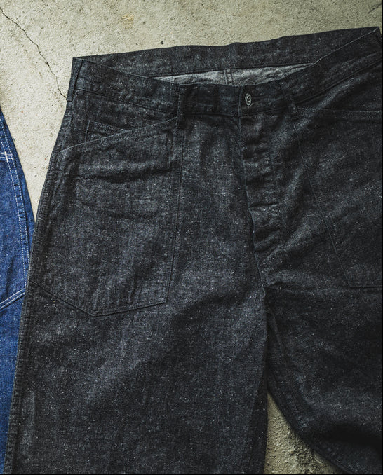 TCB - Catface 10.2oz Black Denim Trousers