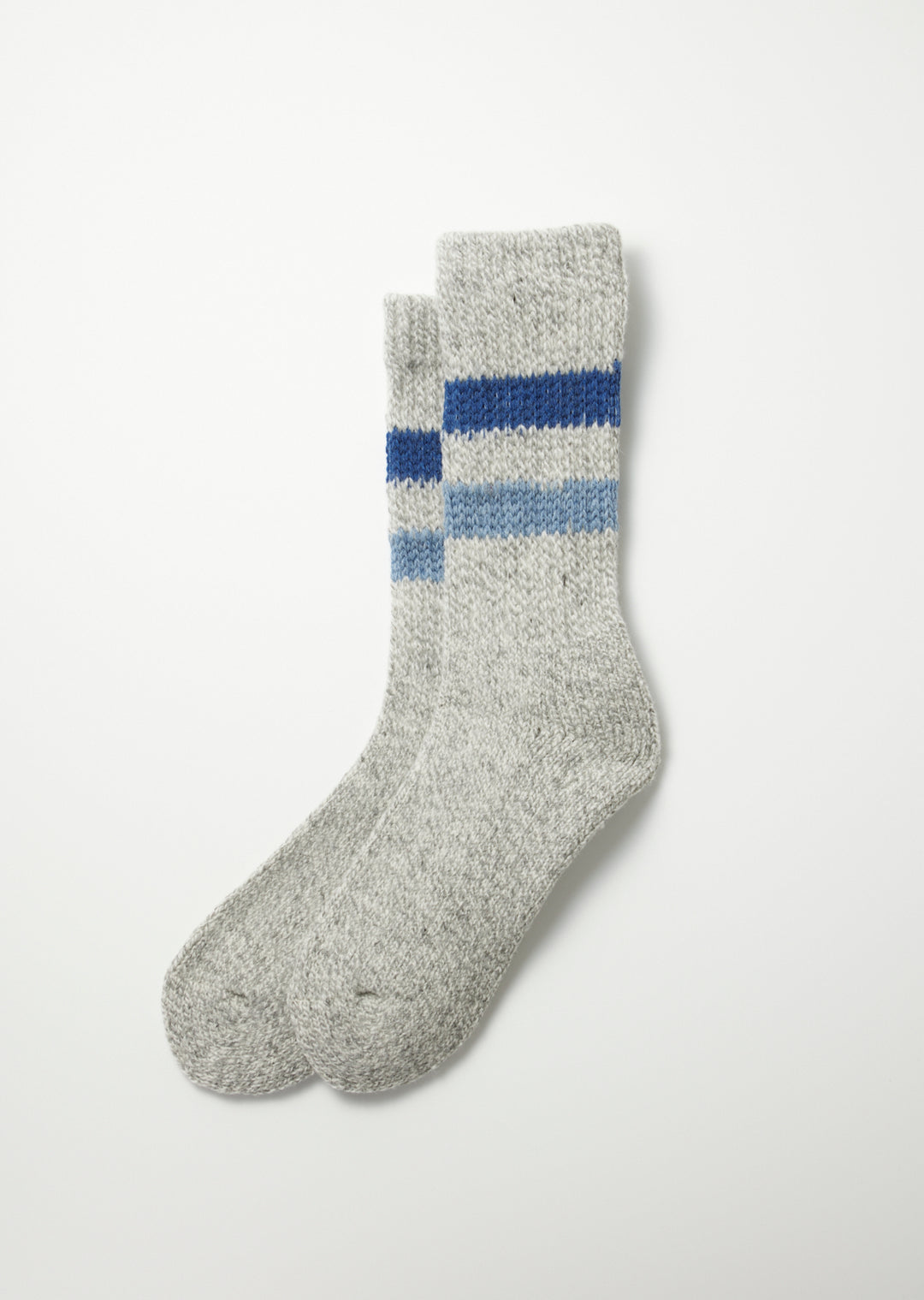 Rototo Retro Winter Sock - Gray/Blue