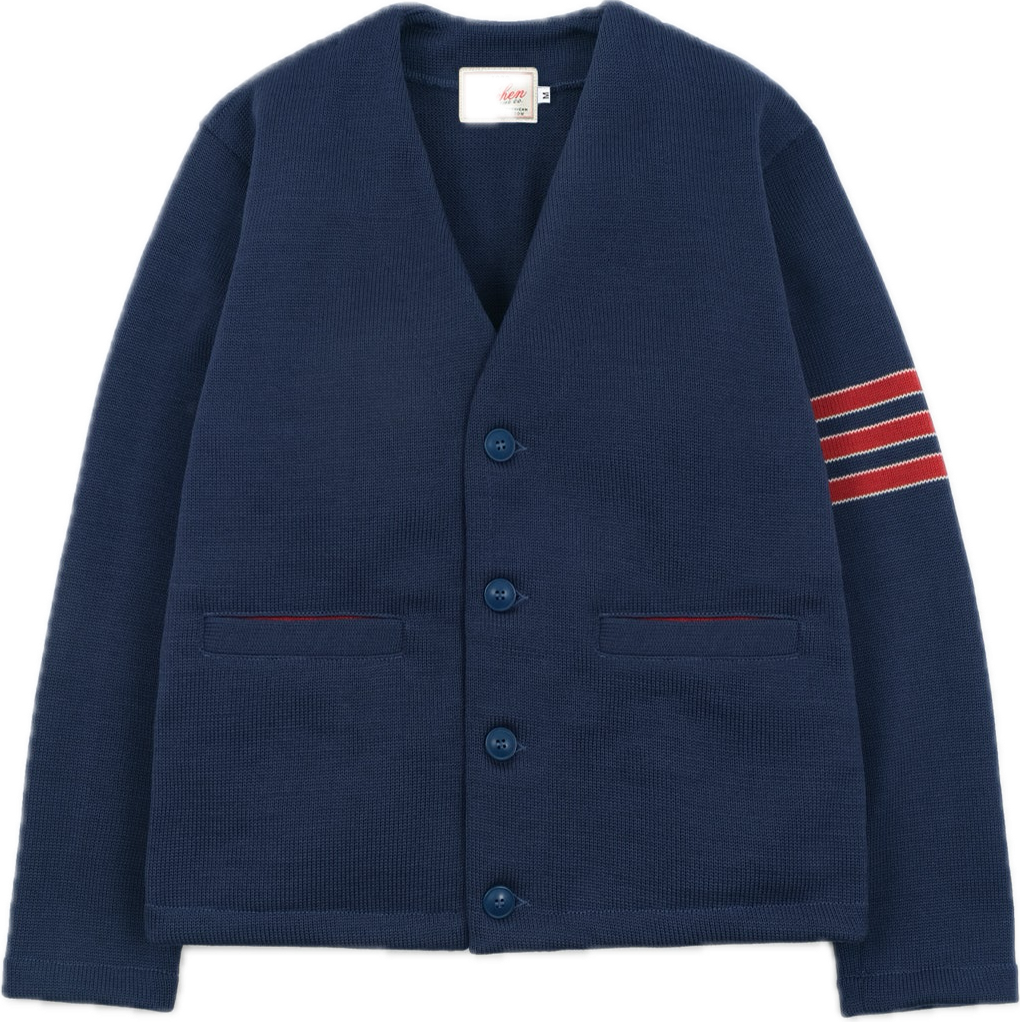 Dehen 1920 - Slouchy Varsity Cardigan Centennial Blue