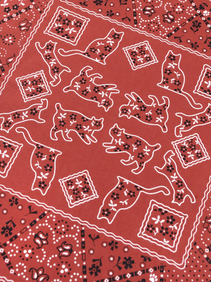 TCB Two Cats Bandana - Red