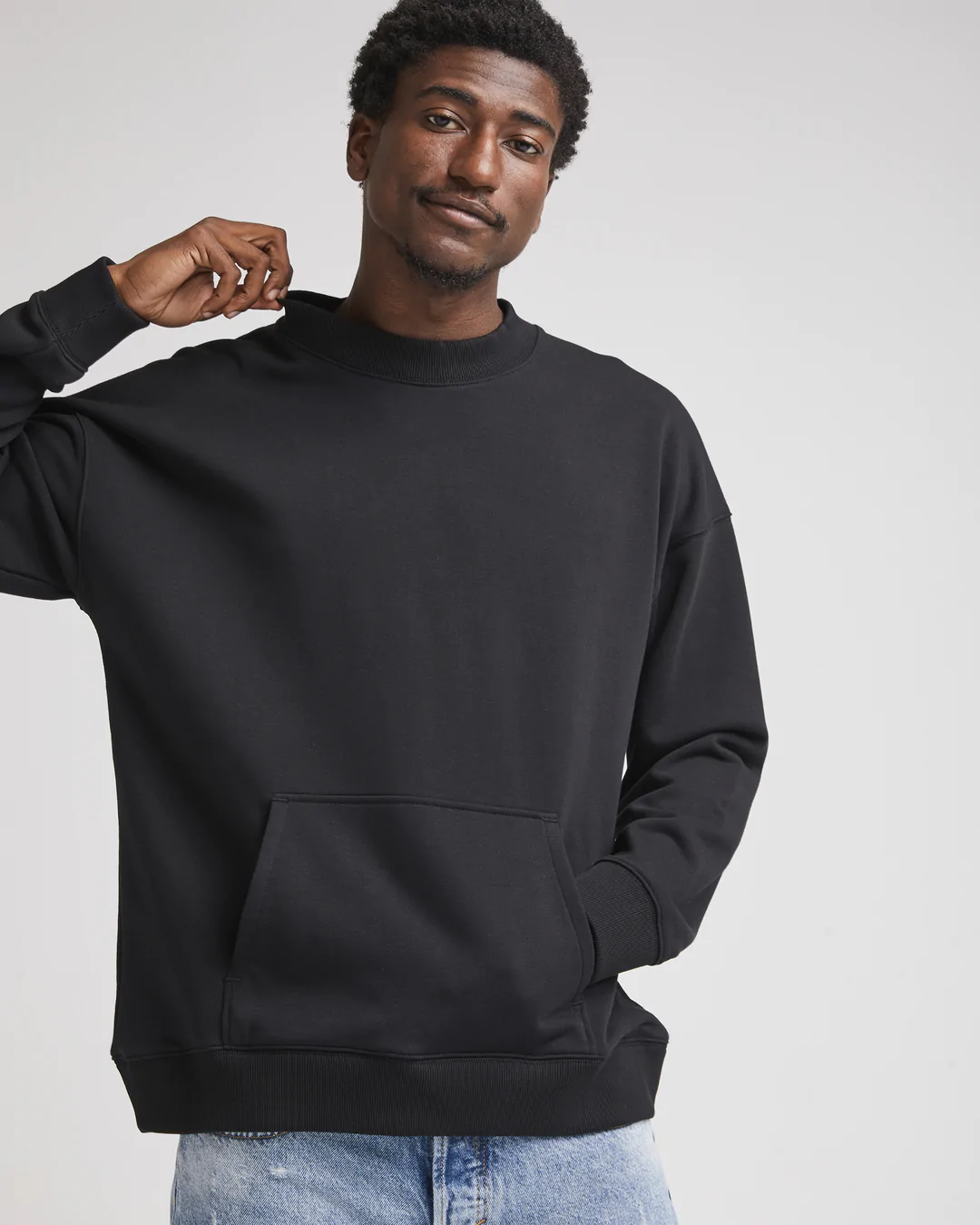 Pocket crew store sweatshirt