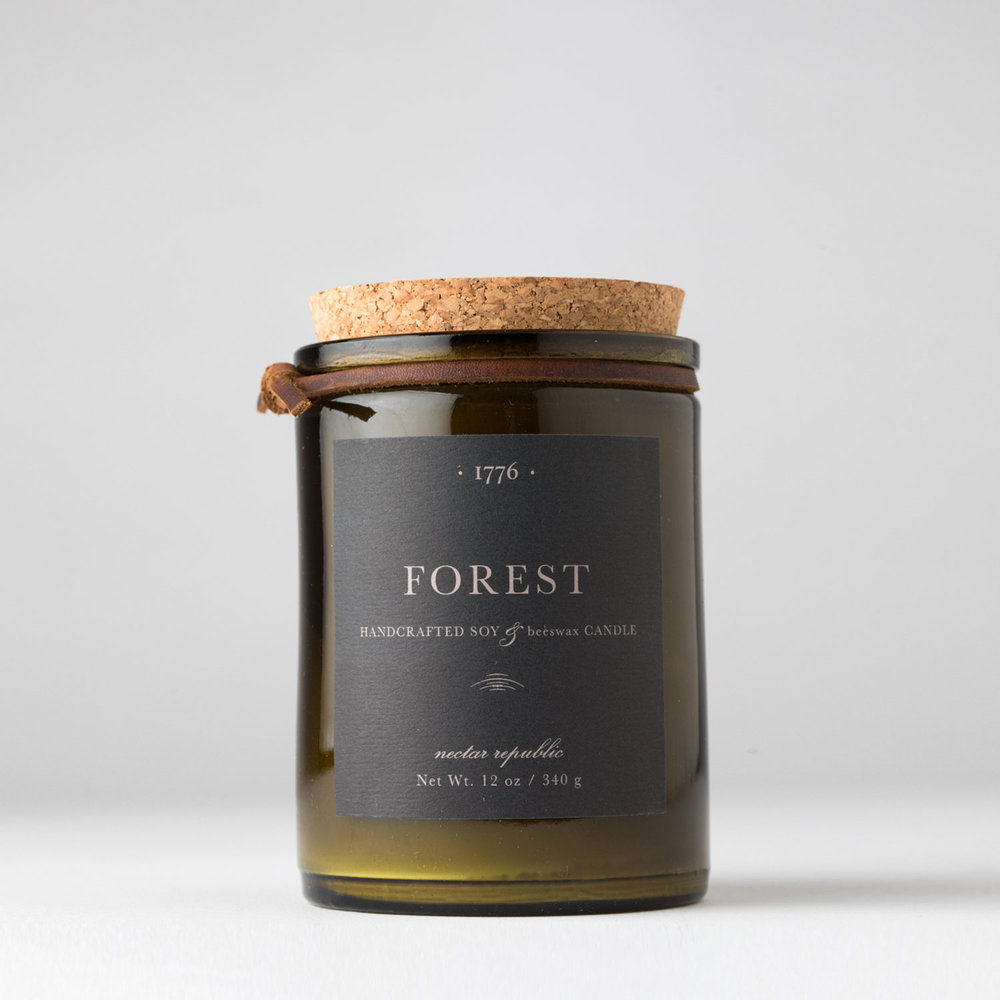 1776 Beeswax Candle - Forest
