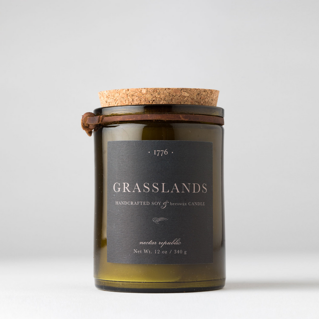 1776 Beeswax Candle - Grasslands
