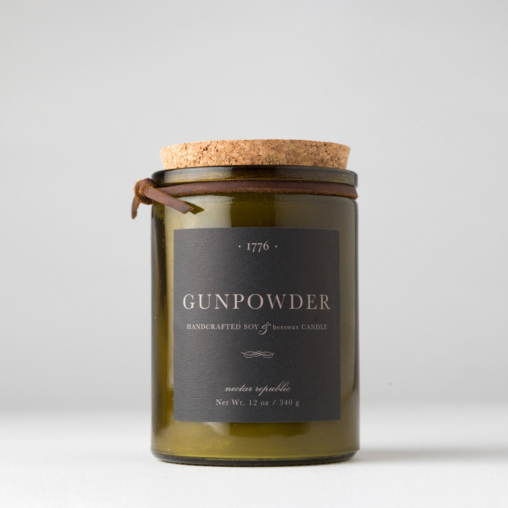 1776 Beeswax Candle - Gunpowder