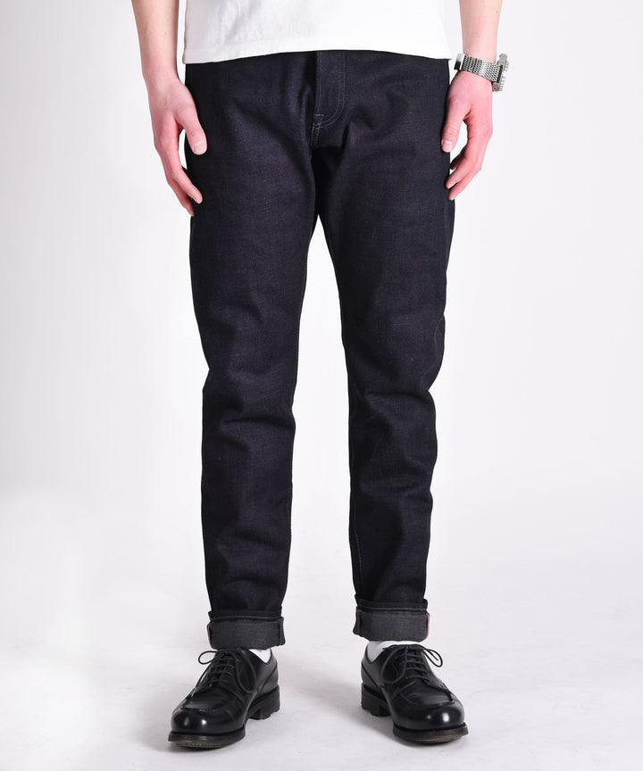 Momotaro 0405-52G 180z Indigo Grey High Tapered Denim