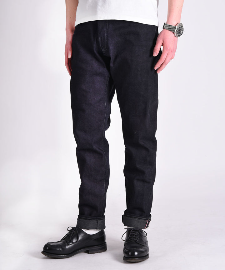 Momotaro 0405-52G 180z Indigo Grey High Tapered Denim