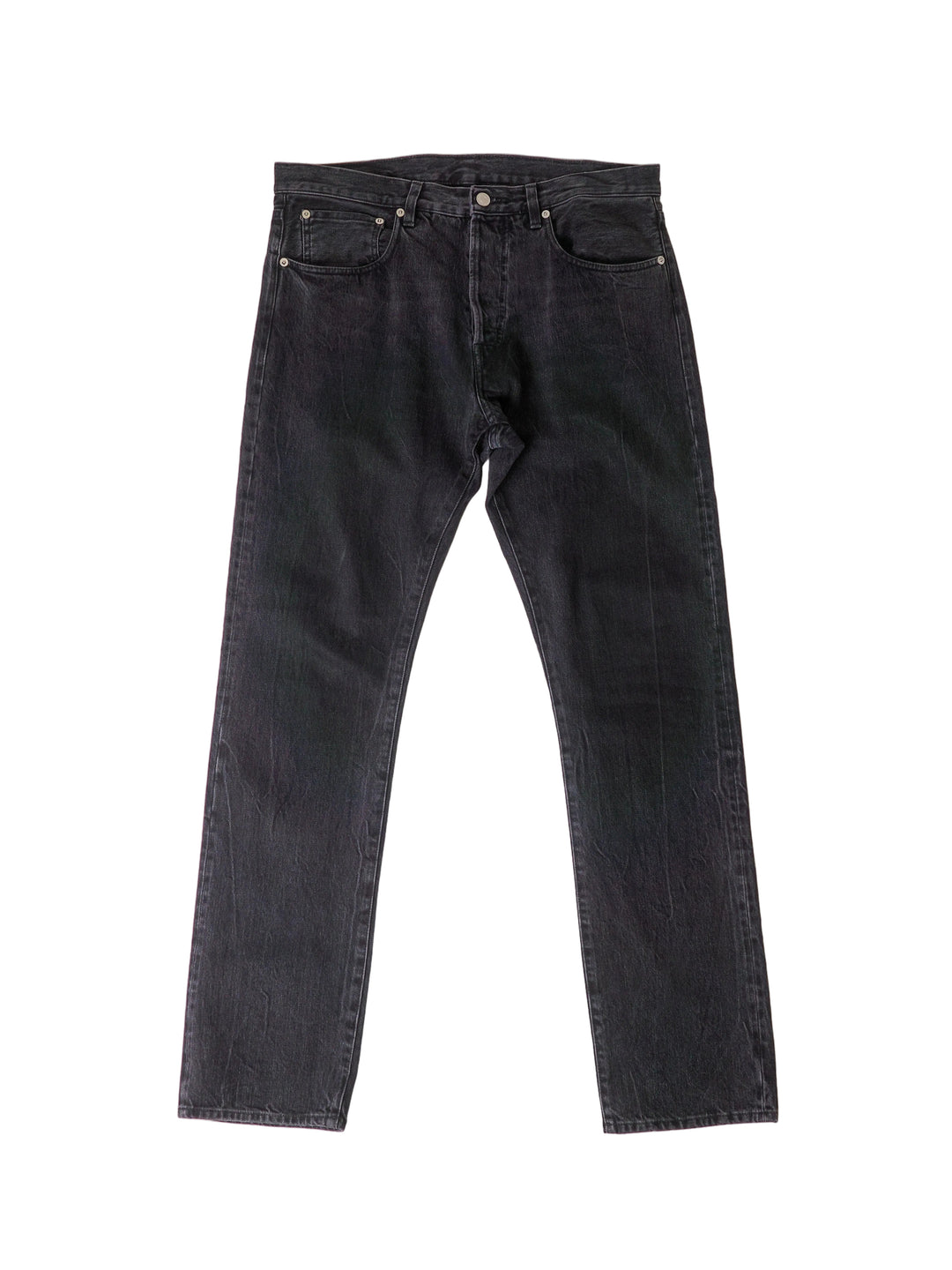 Fortela - Straight Black Washed Selvedge Jeans