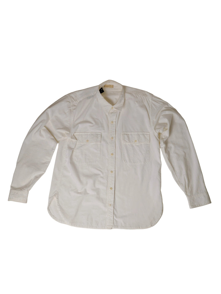 Maru Sankaku Peke - White Chambray Shirt