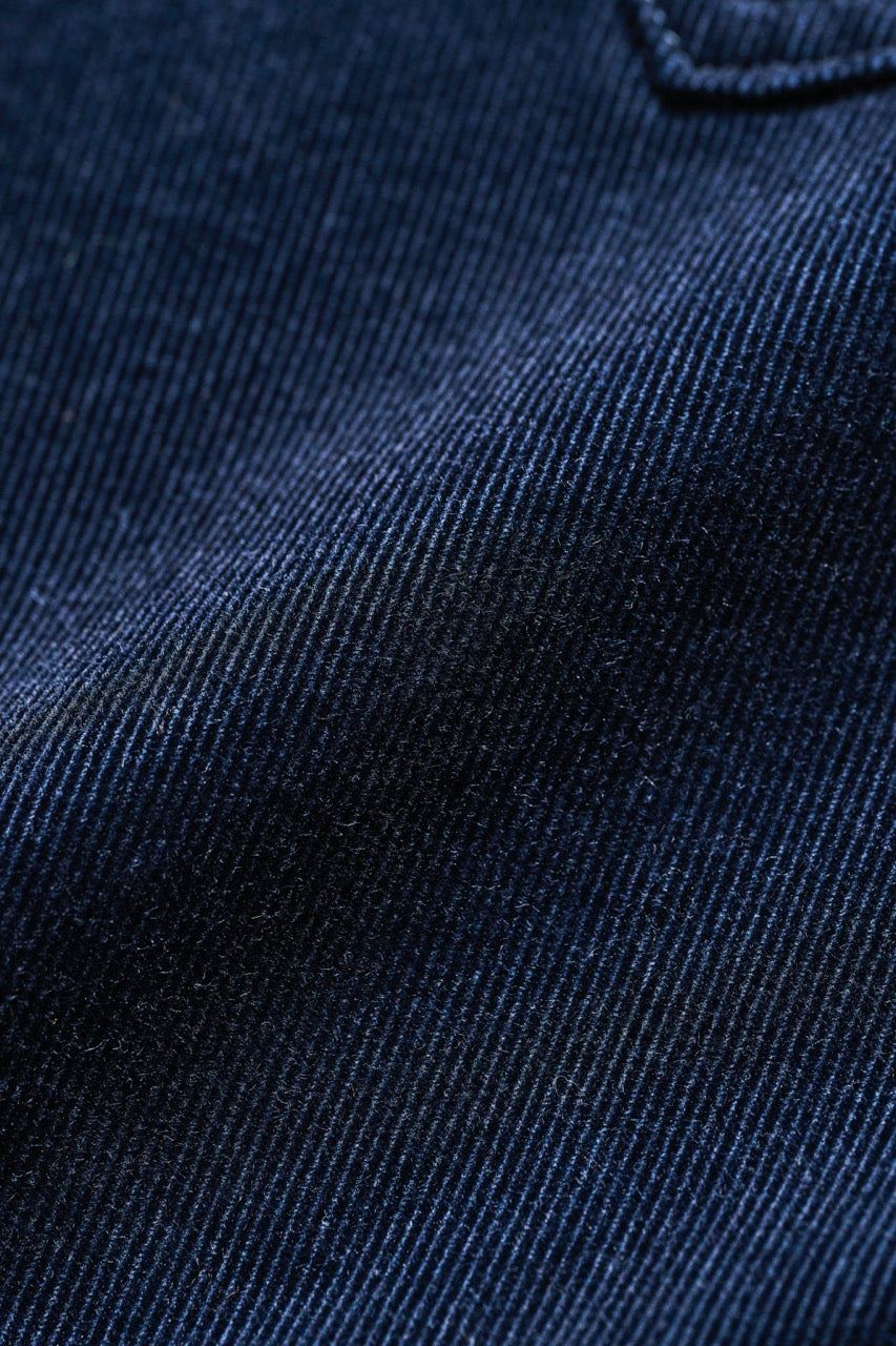 Pure Blue Japan Corduroy Curved Pocket Shirt - Navy [2230]