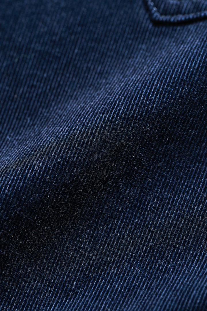 Pure Blue Japan Corduroy Curved Pocket Shirt - Navy [2230]