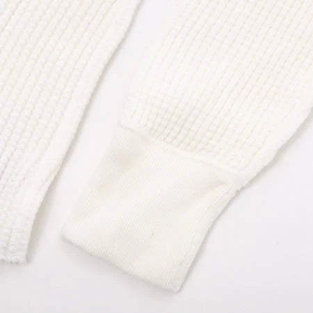UES Big Waffle Henley Long sleeve - Off White [66BW] ON PREORDER*