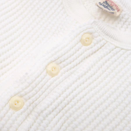 UES Big Waffle Henley Long sleeve - Off White [66BW] ON PREORDER*