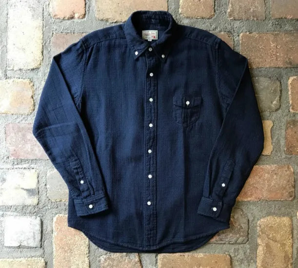 Graph Zero Standard L/S Button-Down Shirt - Indigo