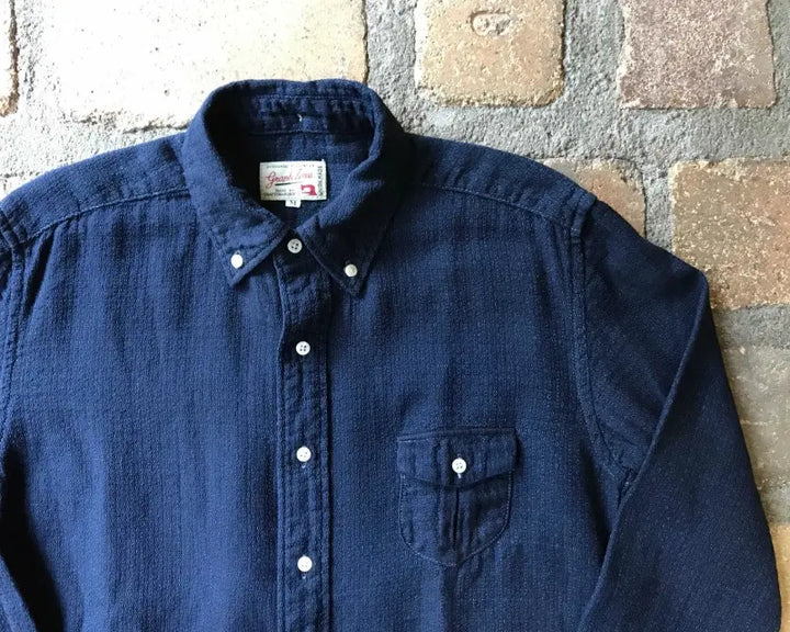 Graph Zero Standard L/S Button-Down Shirt - Indigo