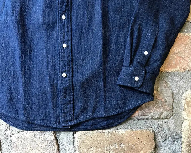 Graph Zero Standard L/S Button-Down Shirt - Indigo