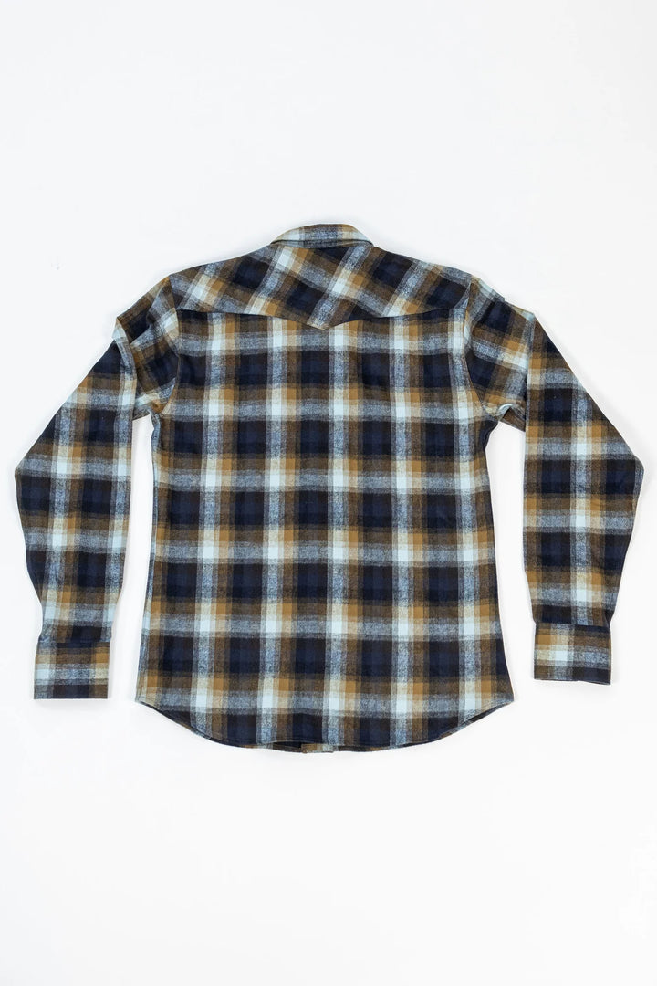 Indigofera Dollard Flannel Shirt - Brown/Blue