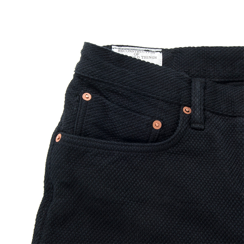 Studio D'Artisan Kyoto Crest Dyed Sashiko Jeans [1877] - Black