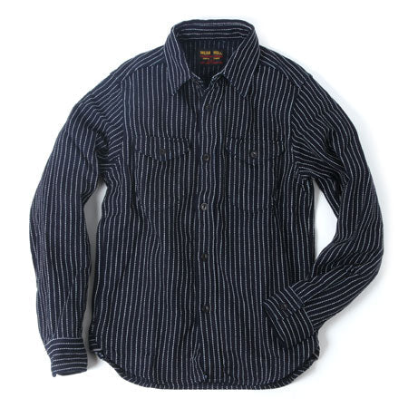UES Indigo Stripe Flannel Shirt - Indigo [501656] ON PREORDER*