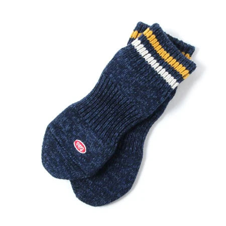 UES MFG.CO. - Sneaker Socks Navy/White Yellow [SSX-1]