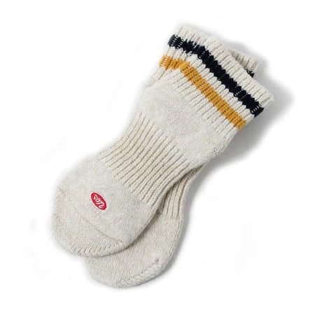 UES MFG.CO. - Sneaker Socks White/Navy Yellow [SSX-1]