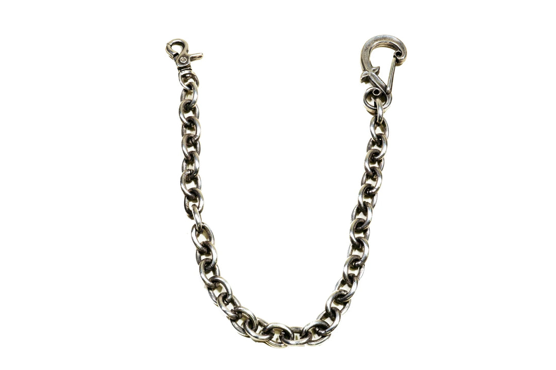 Accel - F-Hole Carabiner Silver Plated Brass Wallet Chain [IPC-10]