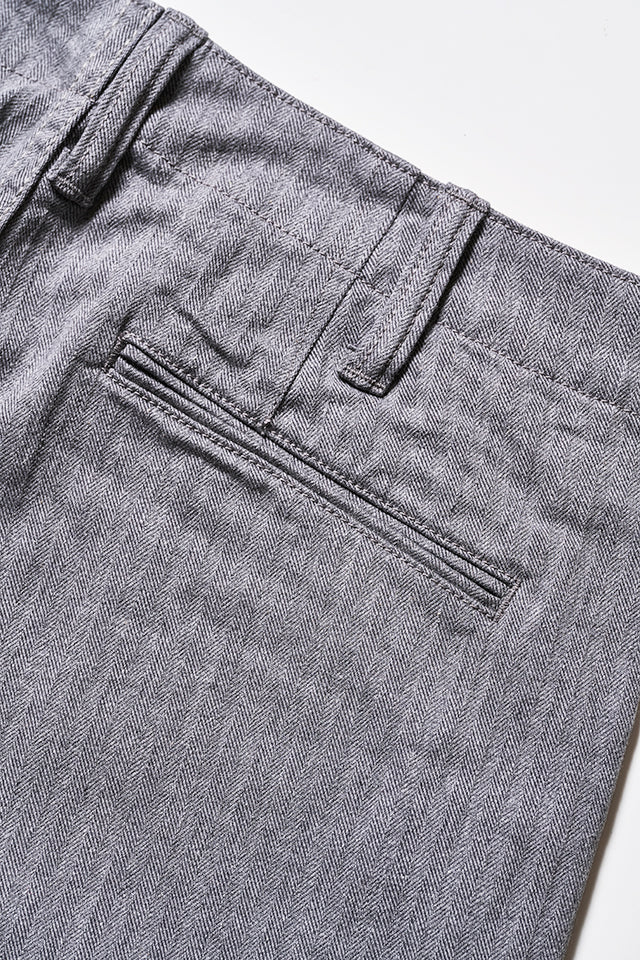 Pure Blue Japan Herringbone Trousers [1168] - Grey