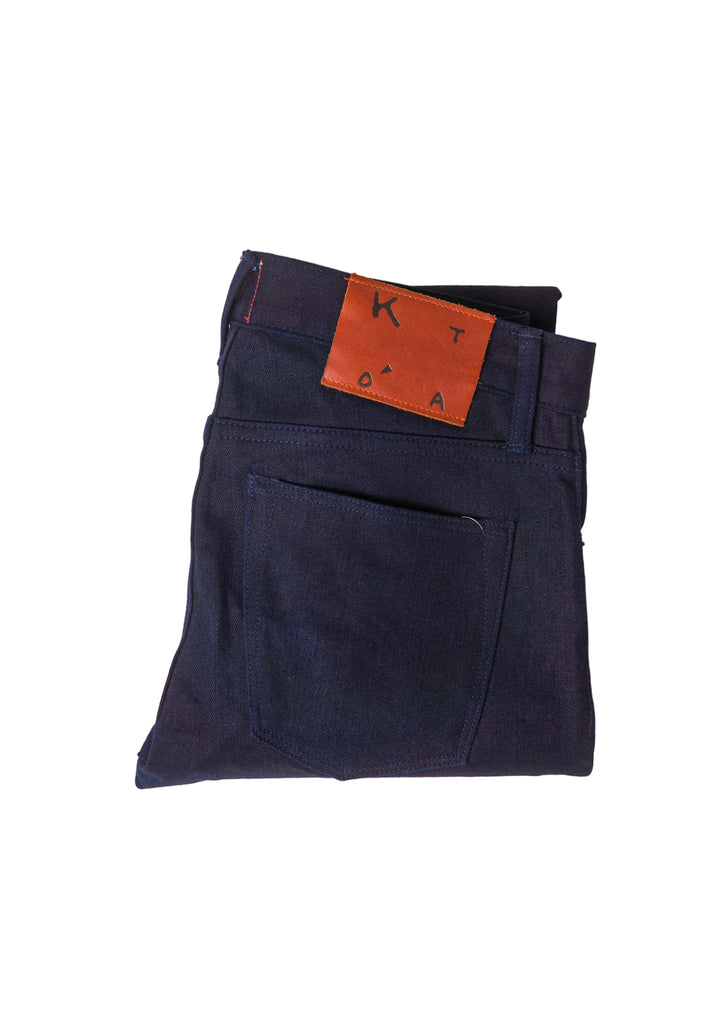 Kato - Navy Selvedge Slim Tapered Jeans