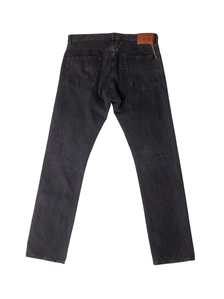 Fortela - Straight Black Washed Selvedge Jeans