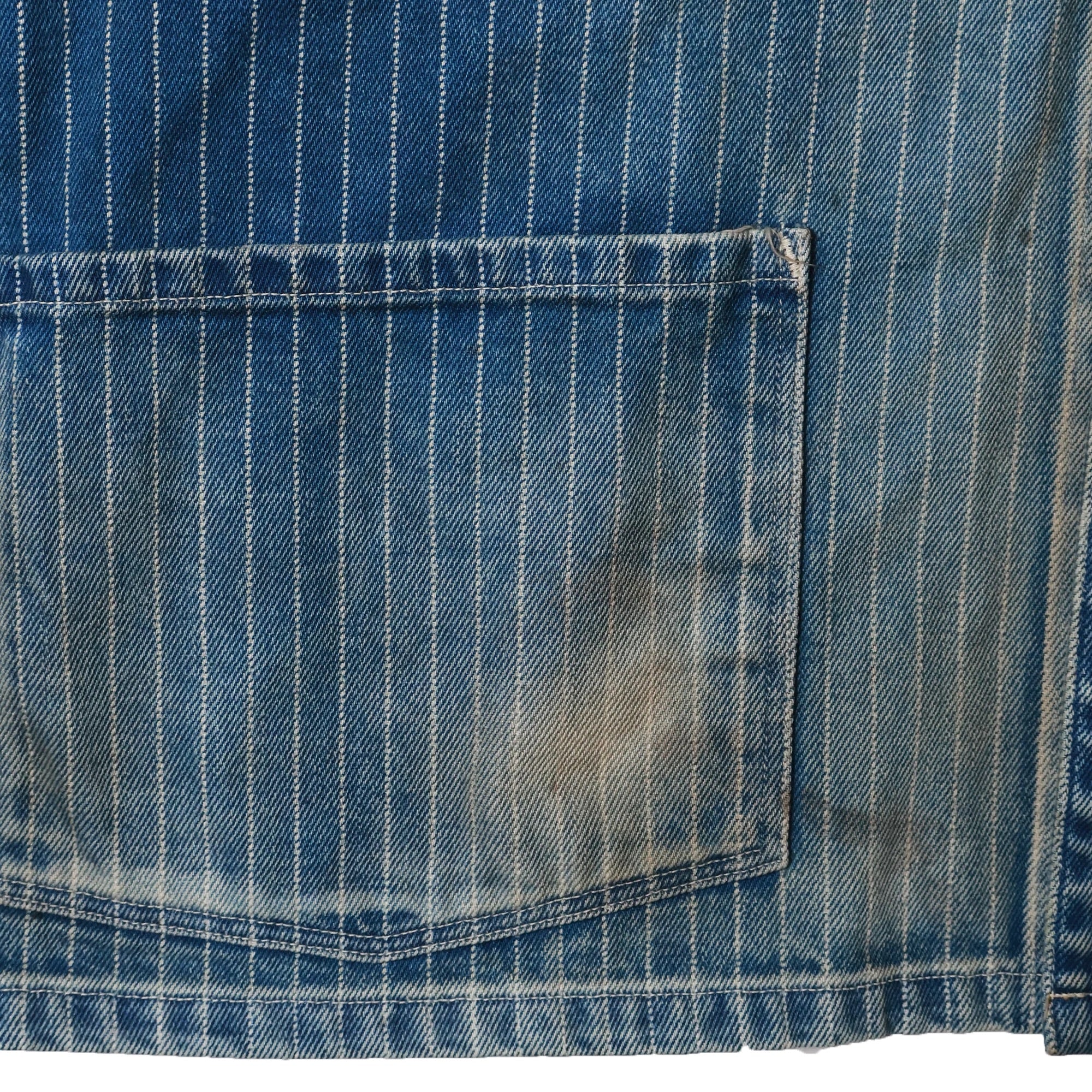 ジャケット・アウター 8HU INDIGO WABASH STRIPE CHORE JACKET LC King Wabash Stripe Chore Coat - Made in the USA – LC King Mfg