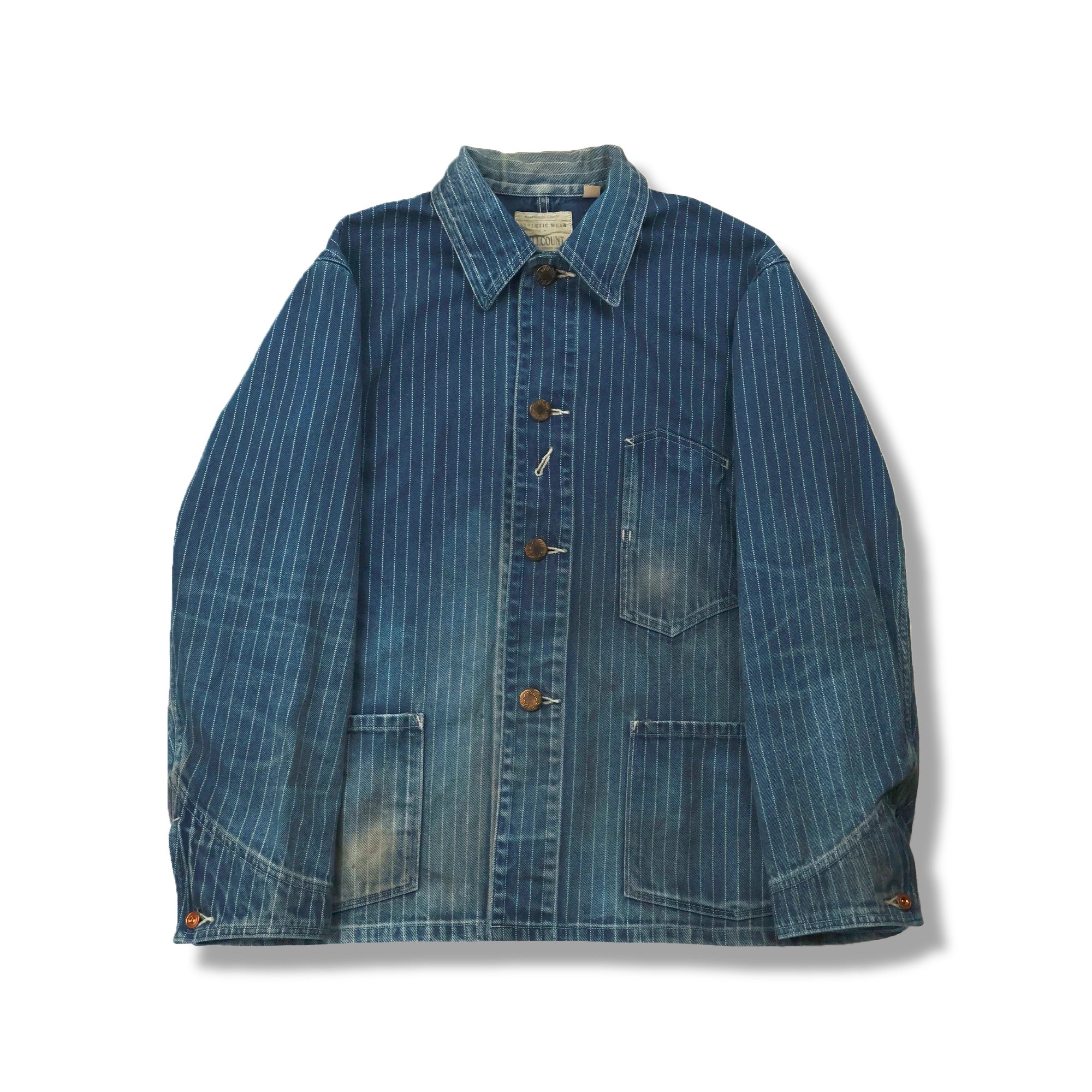 ジャケット・アウター FULLCOUNT Early 1900s Wabash ChoreJacket FULLCOUNT - Indigo Wabash Denim Chore Jacket H.W. [2015HW-13]