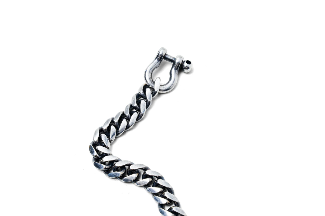 Accel - UK Saddle Leather Basket Silver Plated Brass Chain Brown [IPC-07]