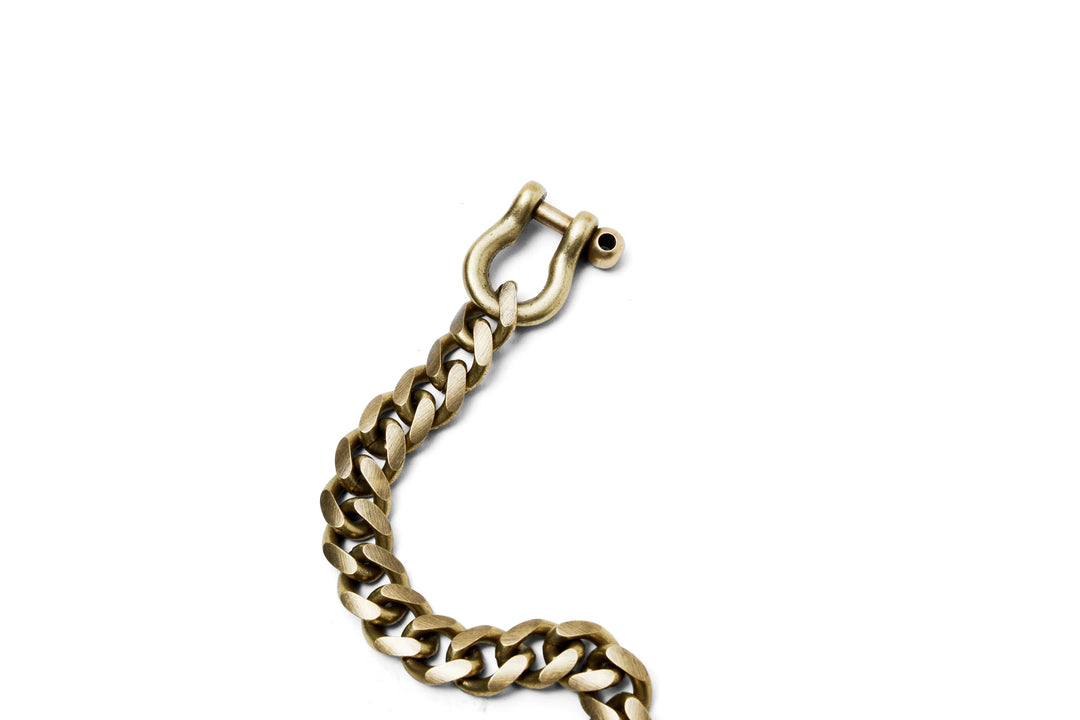 Accel - UK Saddle Leather Basket &amp; Brass Chain Brown [IPC-06]