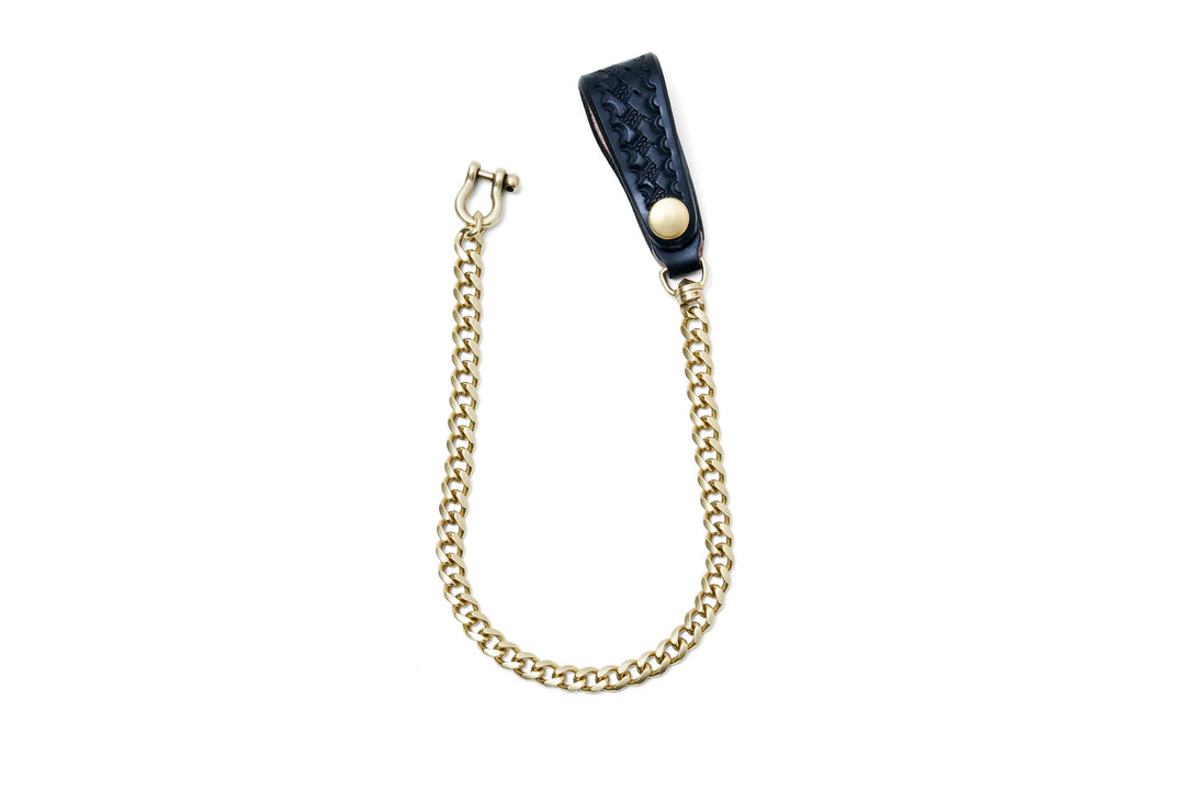 Accel - UK Saddle Leather Basket &amp; Brass Chain Black [IPC-06]