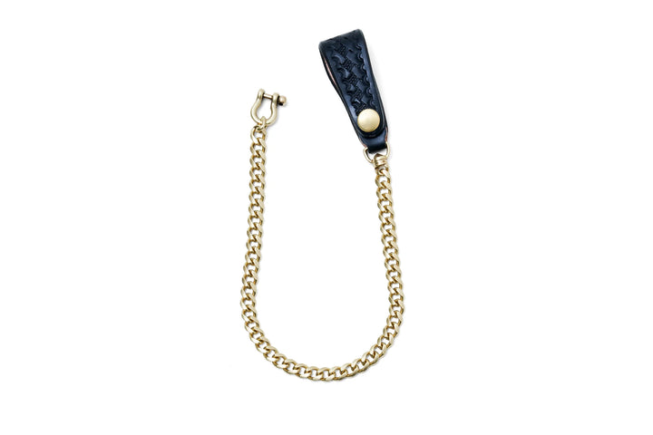 Accel - UK Saddle Leather Basket &amp; Brass Chain Black [IPC-06]
