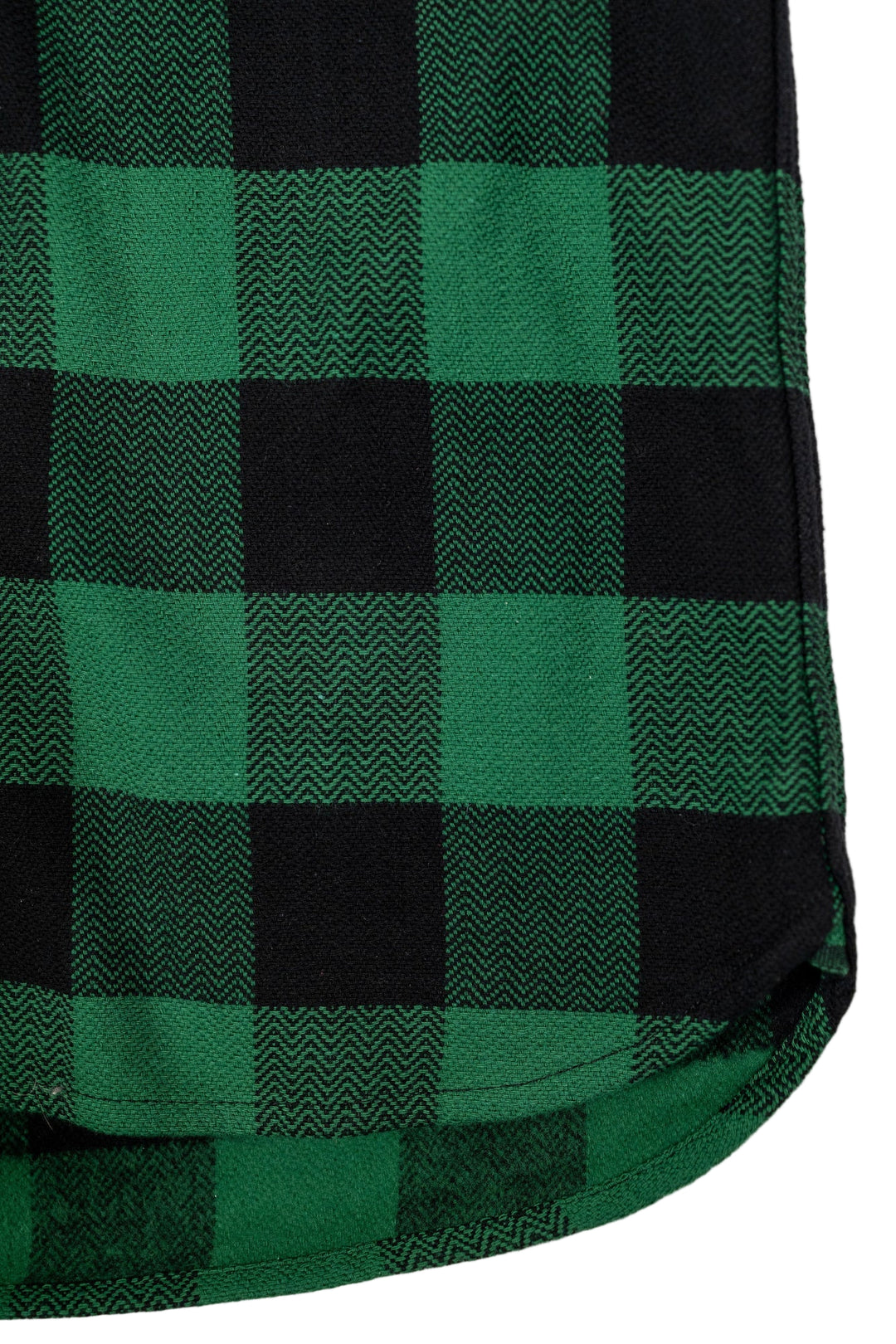 The Flat Head - Block Check Western Flannel Shirt Green/Black [FN-SNW-101L]