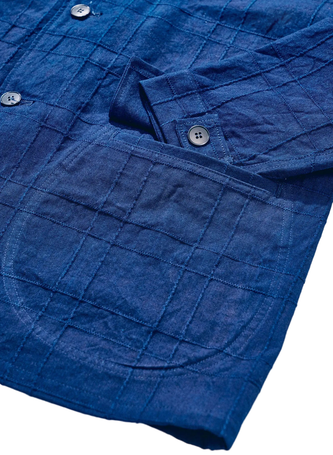 Samurai - Indigo Sashiko Lattice Dobby Jacket [SJSJK26-ARS]