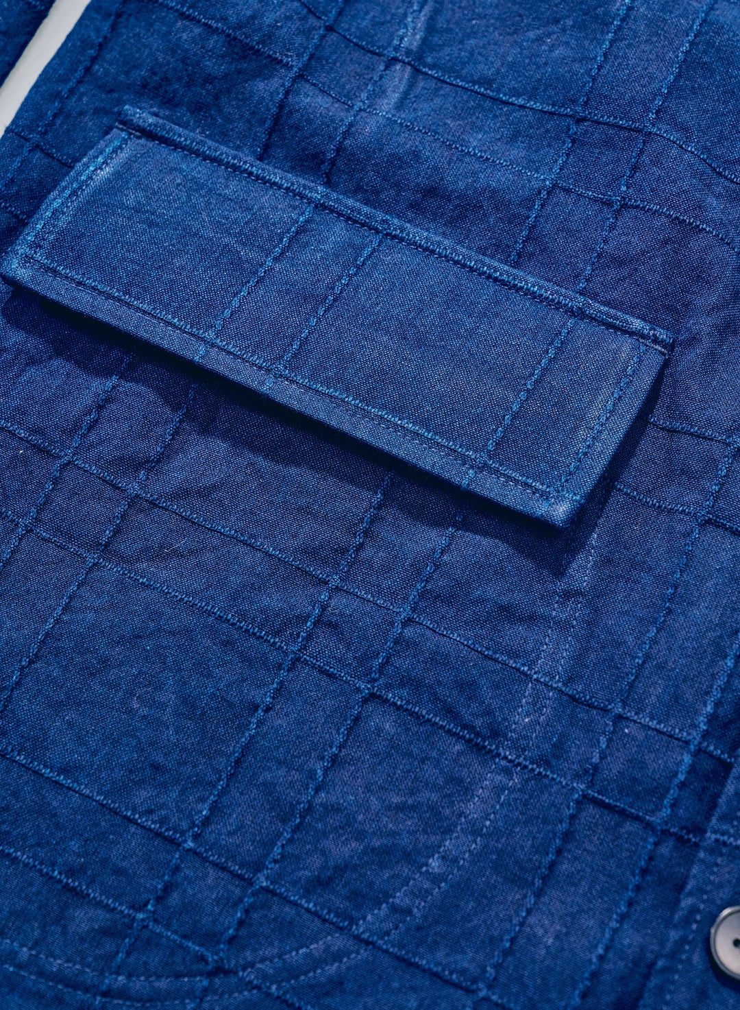 Samurai - Indigo Sashiko Lattice Dobby Jacket [SJSJK26-ARS]