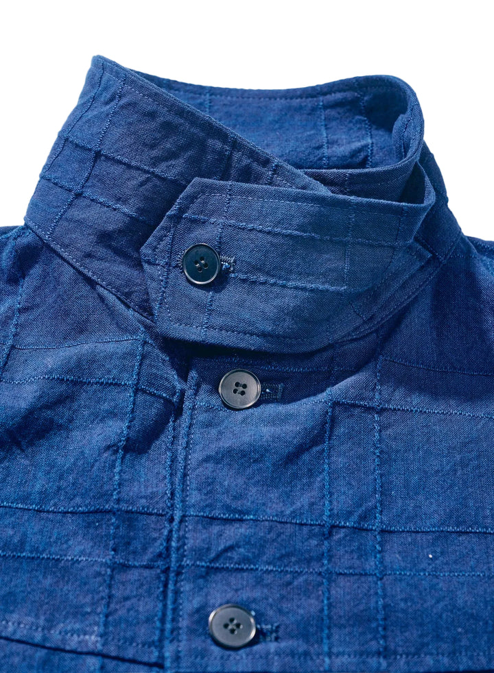 Samurai - Indigo Sashiko Lattice Dobby Jacket [SJSJK26-ARS]