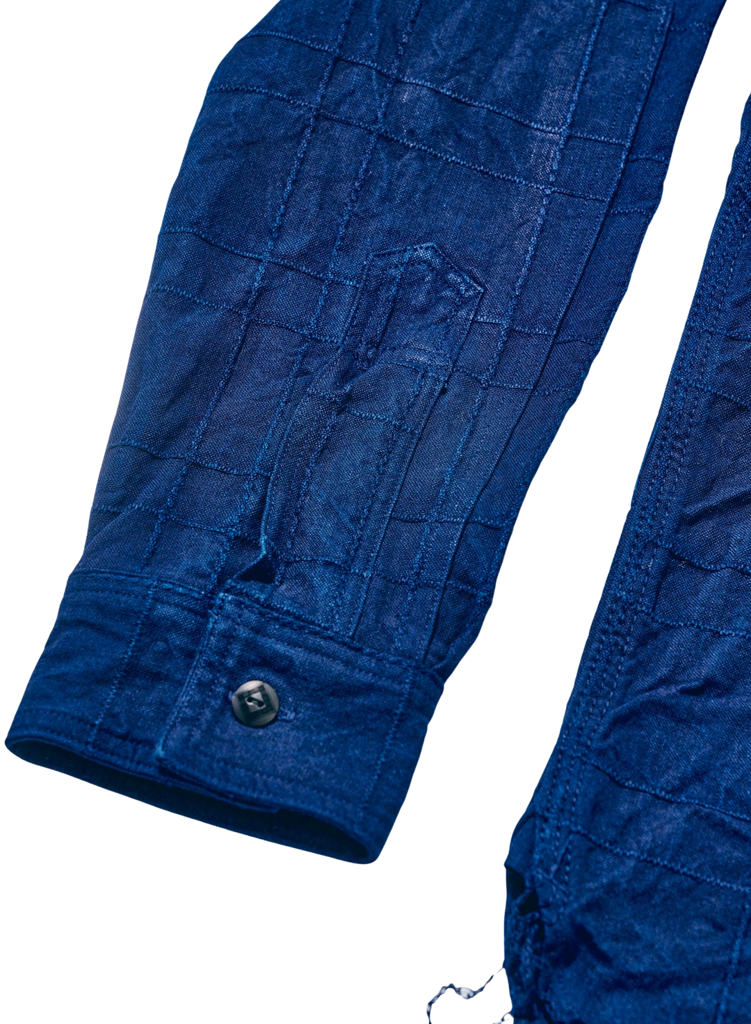 Samurai - Indigo Sashiko Lattice Dobby Work Shirt [SSS26-ARSW]
