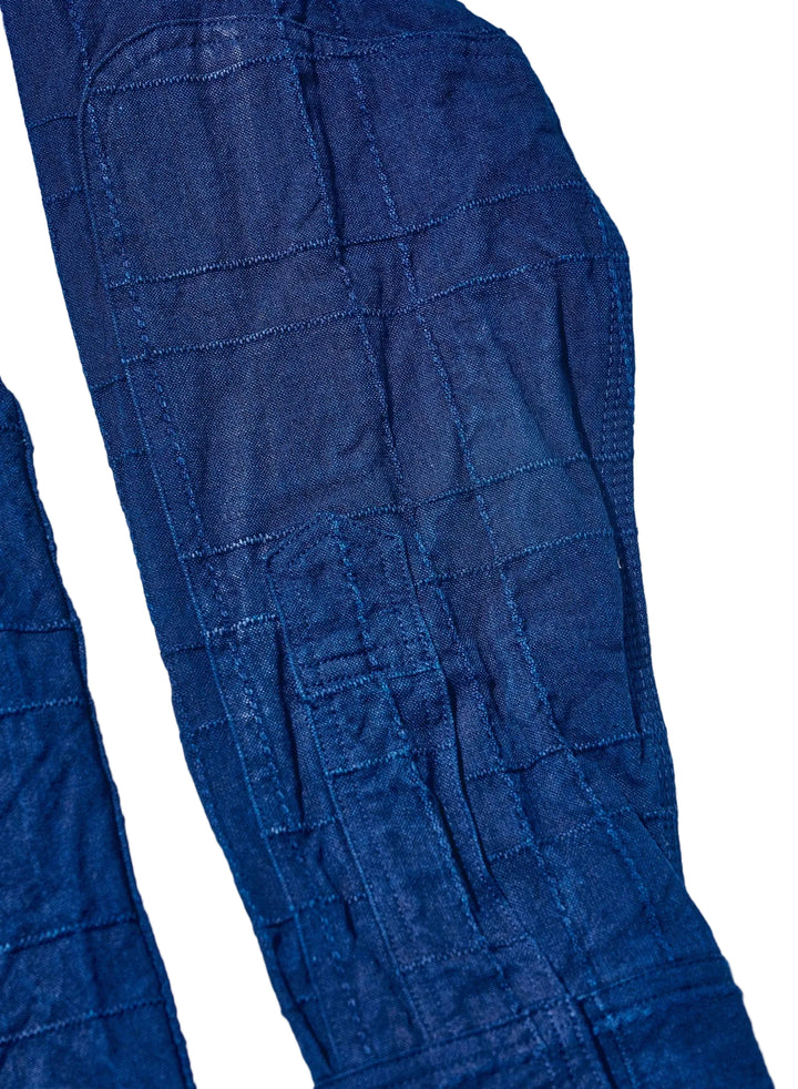 Samurai - Indigo Sashiko Lattice Dobby Work Shirt [SSS26-ARSW]