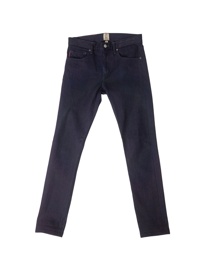 Kato - Navy Selvedge Slim Tapered Jeans