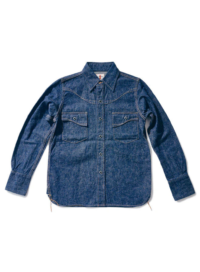 Samurai - 10oz "Hisho" Selvedge Western Denim Shirt [SWD-L02]