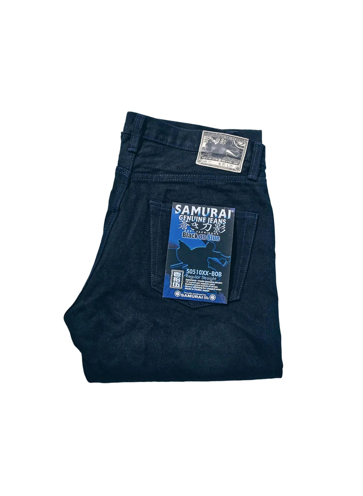 Samurai - "Aoki Tachikage" Black On Blue Regular Straight [S0510XX-BOB]