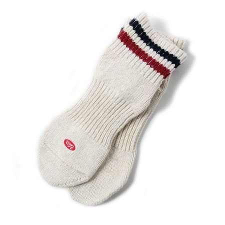 UES MFG.CO. - Sneaker Socks White/Navy Red [SSX-1]