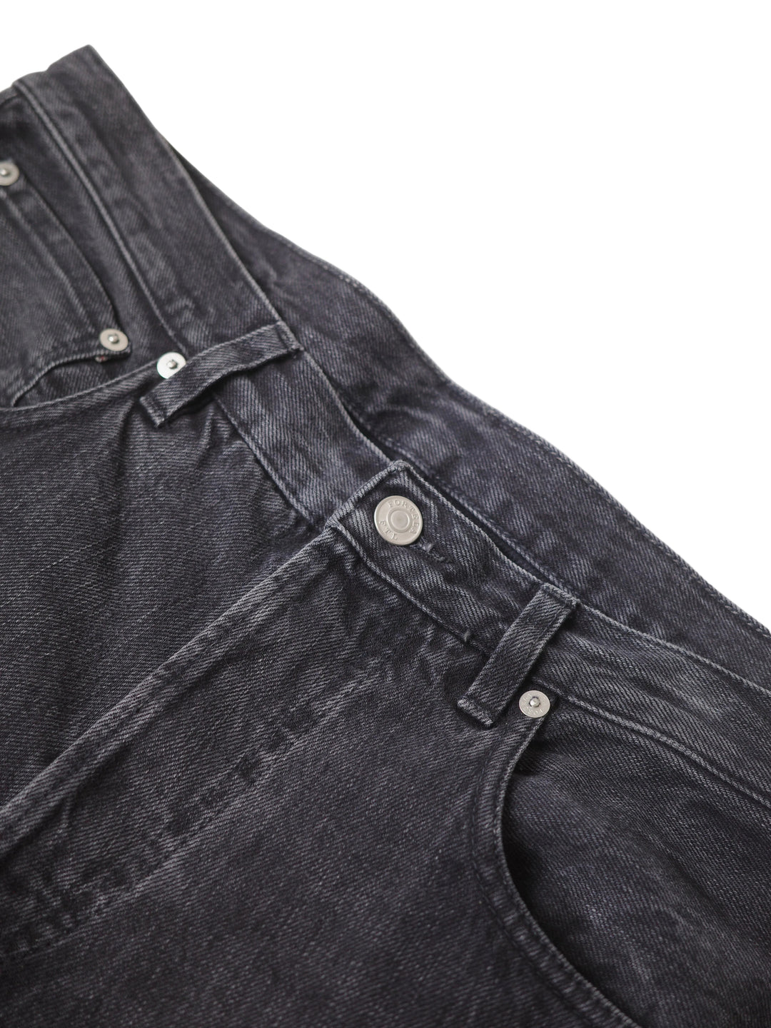Fortela - Straight Black Washed Selvedge Jeans