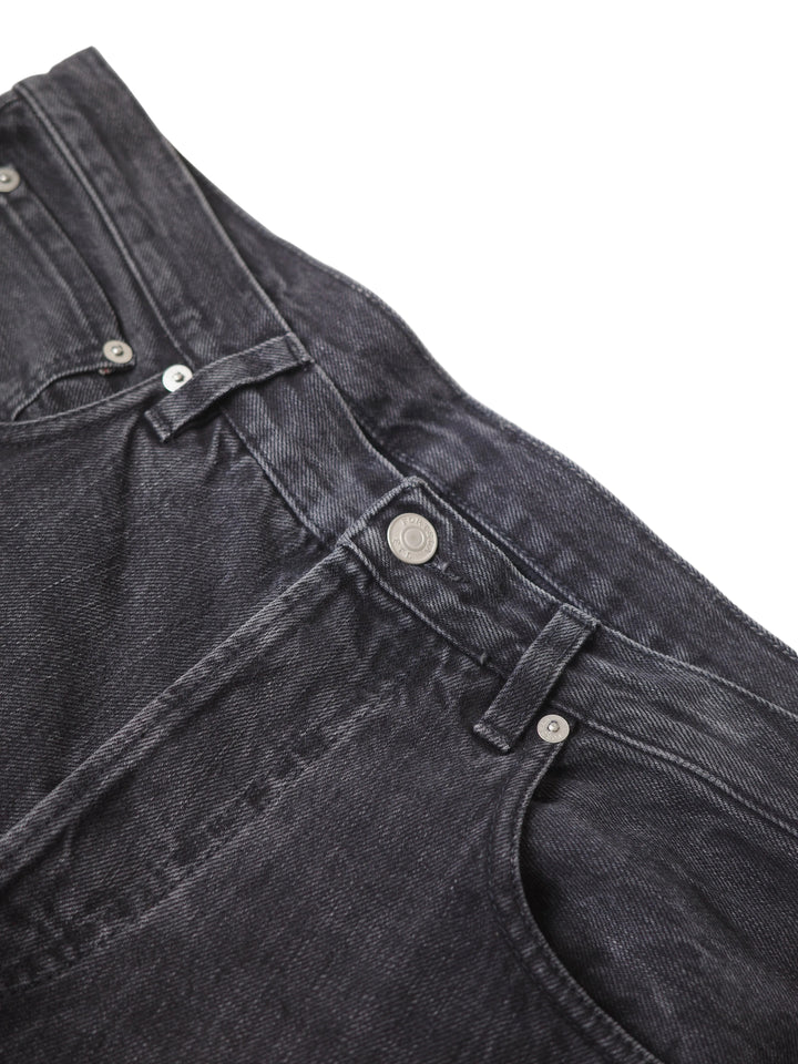 Fortela - Straight Black Washed Selvedge Jeans